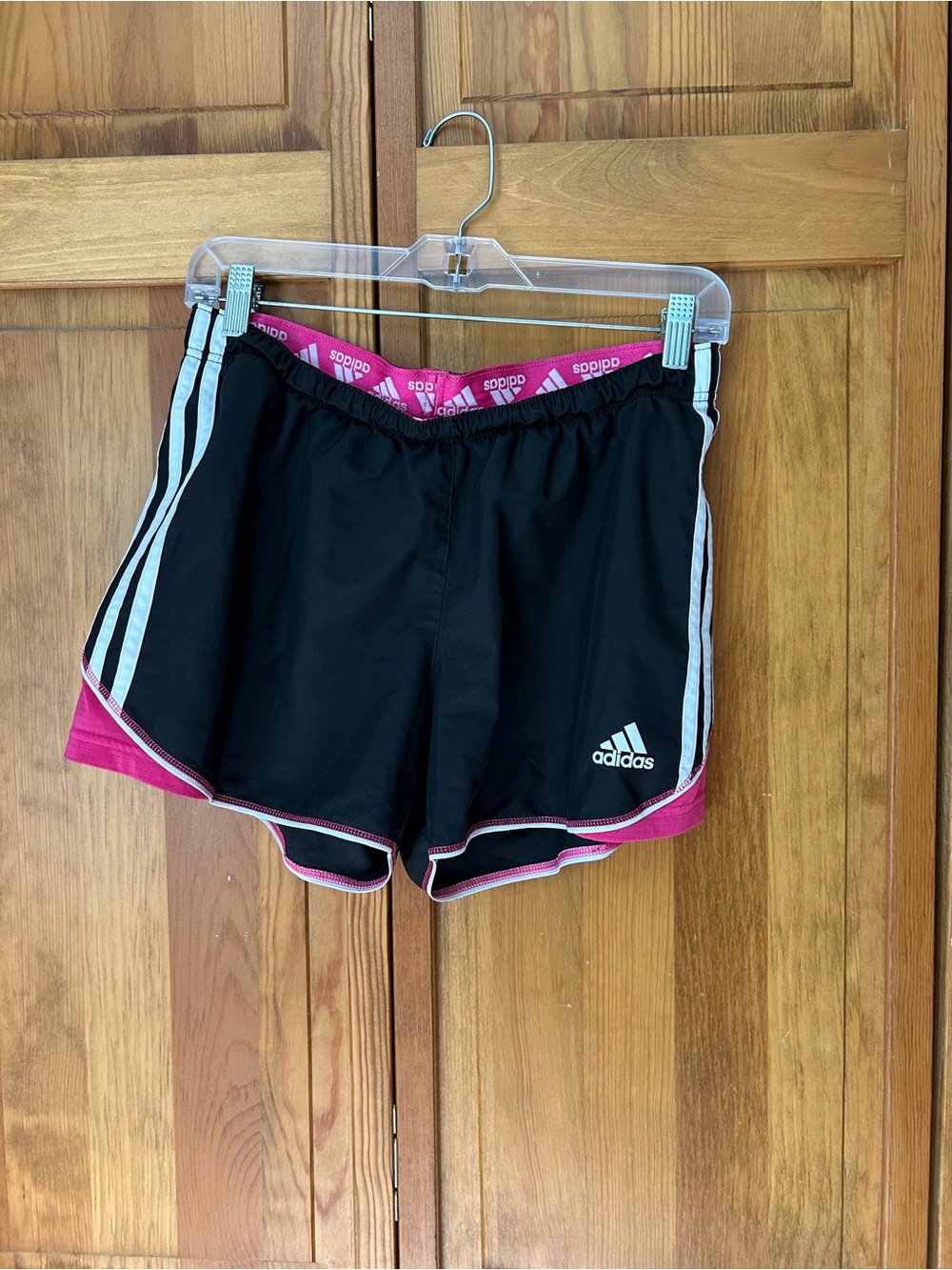 Adidas Women’s Black & Pink Athletic Shorts